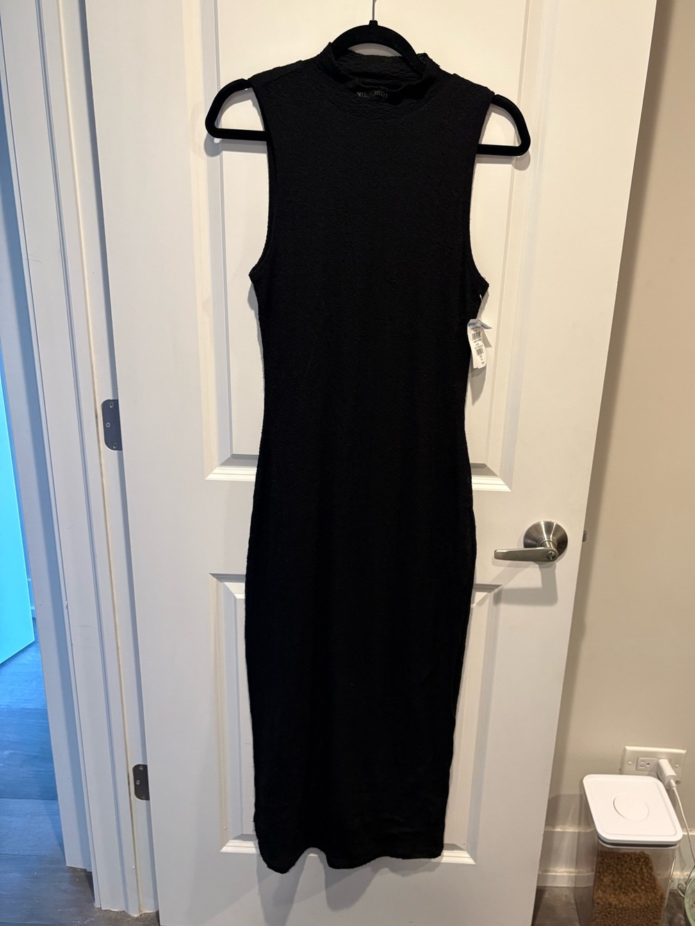 Frame Mesh Mockneck Dress in Black *FLAWED